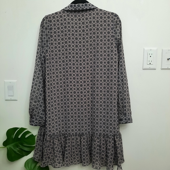 FRANK & OAK Printed Polo Long Sleeve Printed Dress - Picture 6 of 11